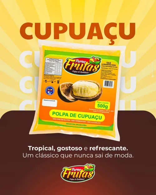 Polpa de Cupuaçu Parnafrutas — Cremoso e marcante, com o sabor inconfundível da Amazônia.